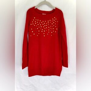Wonder Nation Red Sweater With Gold Sequins